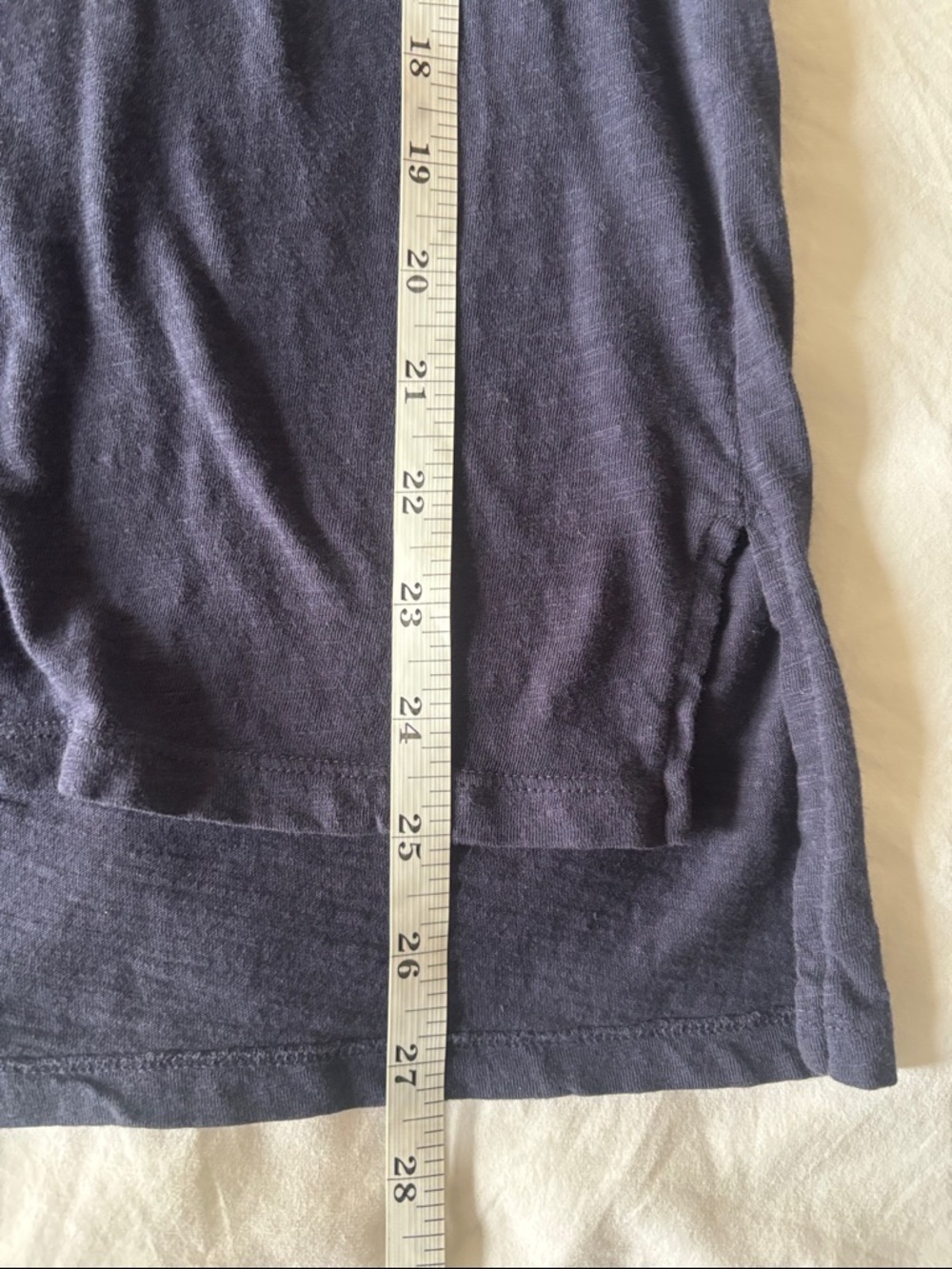 Eileen Fisher Organic Cotton Slub Long-Sleeve Tee, Midnight, XS - Picture 5 of 7